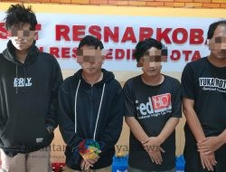 Operasi Tumpas Narkoba, Satresnarkoba Polres Kediri Amankan Empat Pengedar Sabu-Sabu
