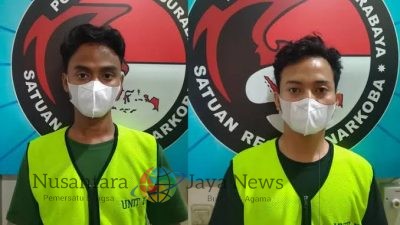 Dua Pria di Surabaya Ditangkap karena Bisnis Tembakau Gorila