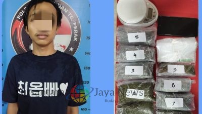 Polres Pelabuhan Tanjung Perak Tangkap Pengedar Ganja di Putat Jaya Surabaya