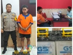 Polsek Menganti Amankan Pelaku Pencurian Aki di Gresik, Tersangka Sudah Beraksi di 5 Lokasi