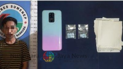Satresnarkoba Polres Sumenep Tangkap Pemuda Asal Pamekasan dengan Barang Bukti Inex