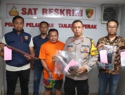 Satreskrim Polres Tanjung Perak Tangkap Pelaku Penganiayaan Bermotif Cemburu di Bulak Banteng