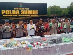 Polda Sumut Beserta Jajarannya Berhasil Sikat Ratusan Kasus Narkoba dalam Seminggu