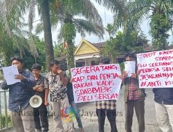GEMPI-SU Gelar Aksi Unjuk Rasa Perihal Dugaan Tindak Pidana Korupsi di Dinas SDABMBK Deli Serdang