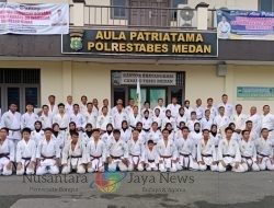 Kasi Was Polrestabes Medan Ajak Wadokai Pengprov Sumut Gelar Latihan Sabuk Hitam di Mapolrestabes Medan