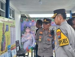 Kapolres Sampang Cek Pos Pengamanan Dan Pos Pelayanan Operasi Lilin Semeru 2024