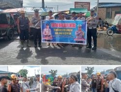 Personil Sat Lantas Polres Pelabuhan Belawan Memberikan Himbauan Kepada Para Pengemudi Betor Tertib Berlalu Lintas