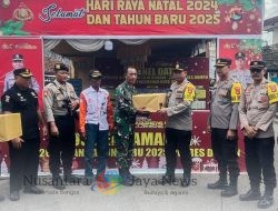 Pastikan Pengamanan Nataru Kondusif,Kapolres Dompu Tinjau Pos PAM Dan Pos Yan,Operasi Lilin Tahun 2024