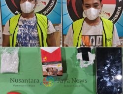 Polrestabes Surabaya Bongkar Jaringan Pengedar Sabu, Dua Tersangka Diamankan
