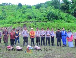 Penanaman Jagung Serentak, Polres Dompu dan Pemda Dukung Program Ketahanan Pangan Nasional