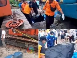 Petugas Gabungan Evakuasi Pekerja Terjepit Alat Berat di Jalan Dupak Rukun