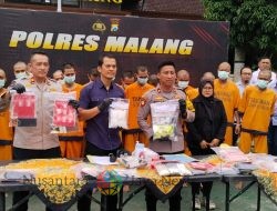 Satresnarkoba Polres Malang Ungkap 13 Kasus Narkotika, 18 Tersangka Ditangkap