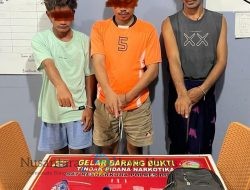 Tiga Pria Warga Pekat, Diduga Pengedar Shabu Di Ringkus Timsus Polres Dompu