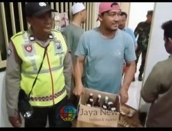 Puluhan Botol Miras Diamankan dalam Razia Polsek Ujung Pangkah