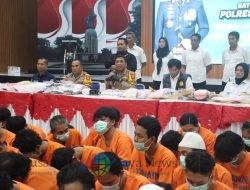 Polresta Sidoarjo Berhasil Ungkap 110 Kasus Narkoba Amankan 134 Tersangka