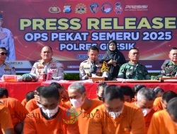 Operasi Pekat Semeru 2025, Polres Gresik Berhasil Ungkap 121 Kasus Amankan 146 Tersangka