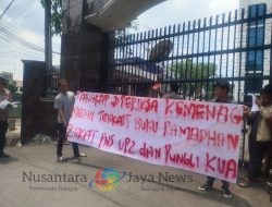 Gerakan Mahasiswa Peduli Transparan Sumatera Utara (GMPET-SU) Gelar Aksi Damai Tuntut Penanganan Dugaan Pungli di Kemenag Kota Medan