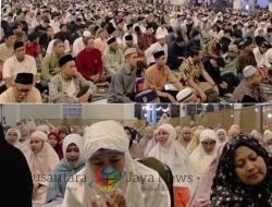 Gubenur Jatim dan Ribuan Jamaah Padati Qiyamul Lail Malam 27 Ramadan di Masjid Al Akbar Surabaya