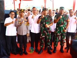 Kapolres Gresik Hadiri Panen Raya Padi Serentak di Driyorejo, Terhubung Langsung dengan Presiden Prabowo