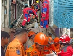 Tembok Pasar Kupang Gunung Surabaya Roboh, Satu Pria Diduga Tertimpa Reruntuhan
