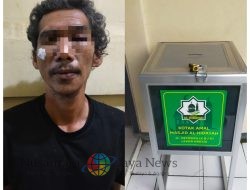Kepergok Takmir Masjid Saat beraksi, Polsek Kebomas Amankan Maling Kotak Amal di Masjid Al Hidayah