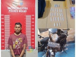 Satresnarkoba Polres Ngawi Bekuk Pengedar Sabu 11,27 Gram di Depan Kantor Kecamatan Ngawi