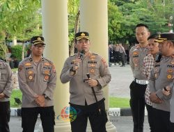 Kapolres Nganjuk Pimpin Apel Gelar Pasukan Pengamanan Pengesahan IKSPI di Madiun