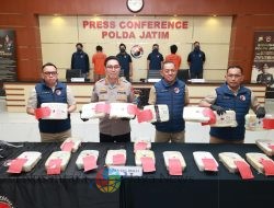 Polda Jatim Berhasil Ungkap Jaringan Narkoba Internasional 21 Kg Sabu Senilai 22 Milyar Disita