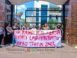 Pergerakan Mahasiswa Intelektual Sumatera Utara (PMI-Su) Gelar Aksi Damai Tuntut Kajatisu dalam penggunaan anggaran APBD Labuhanbatu