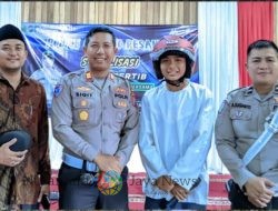 Satlantas Polres Sampang Ajak Santri Tertib Berlalu Lintas