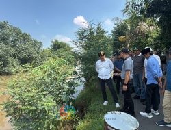 Perbaikan Tangkis Sungai Longsor di Balongbendo Langsung Diatensi Bupati Subandi