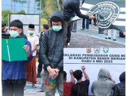 Ketua Geng Motor Ditangkap, Puluhan Remaja di Bener Meriah Bubarkan Geng Motor Lewat Deklarasi Damai