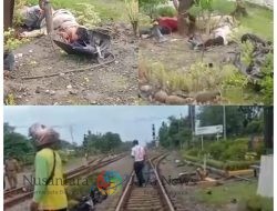 Tragedi di Perlintasan Barat Magetan: KA Malioboro Ekspres Tabrak 8 Motor, 4 Tewas