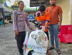 Pelaku Curanmor CA Diamankan Polsek Kenjeran Setelah Ketahuan Mencuri di Kedinding Lor Surabaya