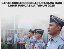 Lapas Kelas IIA Sidoarjo Gelar Upacara Peringatan Hari Lahir Pancasila Tahun 2025