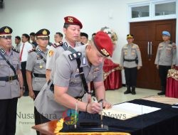 Polres Gresik Gelar Serah Terima Jabatan Kasat Resnarkoba dan Kasat Tahti Polres Gresik