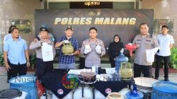 Polres Malang Berhasil Bongkar Produksi Arak Ilegal di Bantur, Terendus Lewat Layanan 110