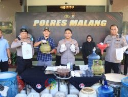 Polres Malang Berhasil Bongkar Produksi Arak Ilegal di Bantur, Terendus Lewat Layanan 110