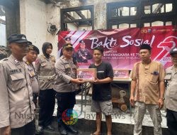 Sambut Hari Bhayangkara ke-79, Polsek Pabean Cantikan Gelar Bakti Sosial untuk Warga Terdampak dan Kaum Duafa