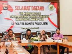 Hasil Visitasi Langsung Di Lapangan, Polres Dompu Raih Nominasi Ke 5 Kompolnas Award 2025