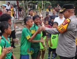 Kapolres Serang AKBP Condro Sasongko Buka Turnamen Futsal HUT Bhayangkara ke-79 di Kecamatan Kopo