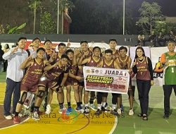 Tim Satonda Polres Dompu Tumbangkan Tim Dolphin Bima Raya Di Final Turnamen Basket Cup Kapolres Bima Kota