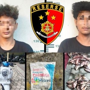 Dua Pemuda Curi Ikan di Kolam Warga Gondang Tulungagung, Diamankan Pemilik dan Polisi