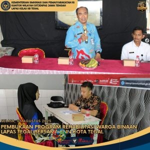 Pembukaan Program Rehabilitasi Warga Binaan Lapas Tegal Bersama BNN Kota Tegal