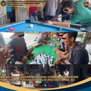 Lapas Tegal Gelar Berbagai Lomba Meriahkan Hari Ulang Tahun Republik Indonesia ke-80