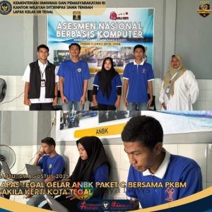 Lapas Tegal Gelar ANBK Paket C Bersama PKBM Sakila Kerti Kota Tegal