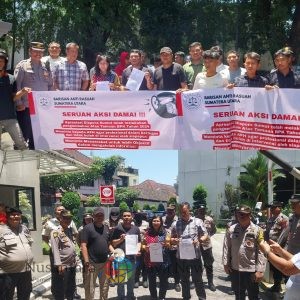 Aksi Damai BARA-SU di Kejati SU dan BPK RI: “Temuan Sudah Dikembalikan, Stop Politisasi Mantan Kadispora Sumut!”
