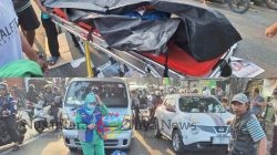 Petugas Gabungan Evakuasi Jenazah Pelajar Perempuan Tewas Diduga Tertabrak Truk di Jalan Raya Mastrip Surabaya