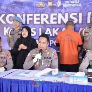 Satlantas Polres Gresik Tangkap Pelaku Tabrak Lari Maut di Menganti, Tewaskan Seorang Remaja