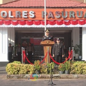 Upacara HUT ke-80 RI, Pesan Kapolres Pasuruan: Jaga Persatuan dan Keamanan Bangsa